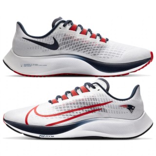 Unisex Nike Zoom Pegasus 37 New England Patriots White Running Shoes