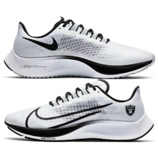 Unisex Nike Zoom Pegasus 37 Las Vegas Raiders White Running Shoes