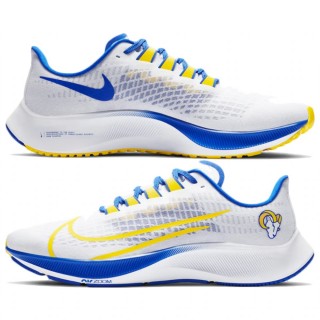 Unisex Nike Zoom Pegasus 37 Los Angeles Rams White Running Shoes