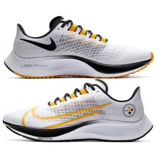 Unisex Nike Zoom Pegasus 37 Pittsburgh Steelers White Running Shoes