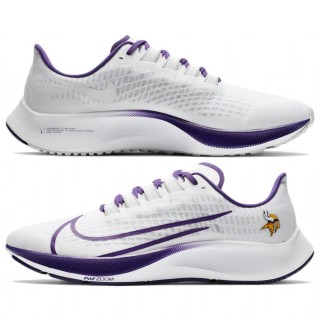 Unisex Nike Zoom Pegasus 37 Minnesota Vikings White Running Shoes