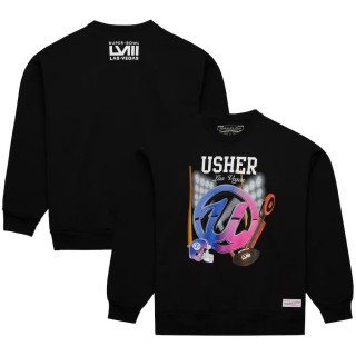 Unisex Usher Super Bowl LVIII Collection Black Pullover Sweatshirt