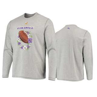Minnesota Vikings Heathered Gray Sport Lei Pass Long Sleeve T-Shirt