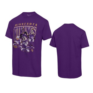 Minnesota Vikings Purple Disney Mickey Huddle T-Shirt