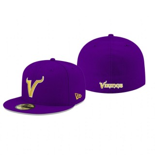 Minnesota Vikings Purple Omaha Alternate Logo 59FIFTY Fitted Hat