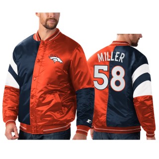 Broncos Von Miller Orange Navy Split Jacket