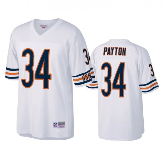 Chicago Bears Walter Payton White Throwback Retired Player Jersey
