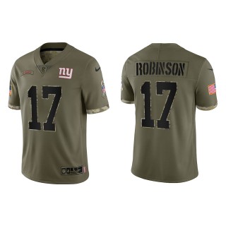 Wan'Dale Robinson New York Giants Olive 2022 Salute To Service Limited Jersey
