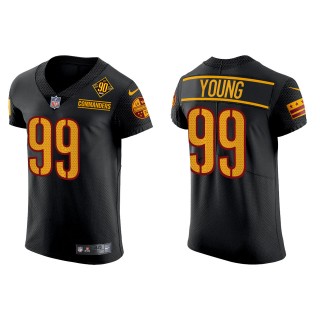 Chase Young Washington Commanders Black 90th Anniversary Elite Jersey