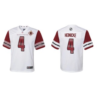 Taylor Heinicke Youth Washington Commanders White 90th Anniversary Game Jersey