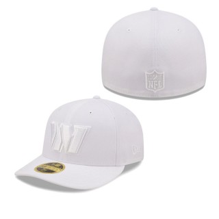 Men's Washington Commanders White on White Low Profile 59FIFTY Fitted Hat