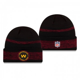 Washington Football Team Black 2021 NFL Sideline Tech Cuffed Knit Hat