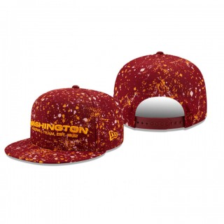 Washington Football Team Burgundy Splatter 9FIFTY Snapback Hat