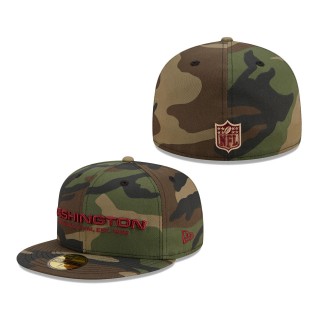 Men's Washington Football Team New Era Camo Woodland 59FIFTY Fitted Hat