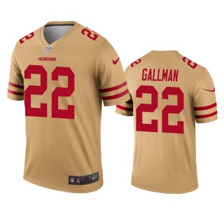 San Francisco 49ers Wayne Gallman Gold Inverted Legend Jersey