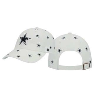 Dallas Cowboys White Clean Up Confetti Adjustable Cowboys Hat