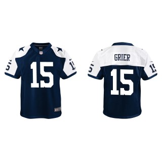 Will Grier Youth Dallas Cowboys Navy Alternate Game Jersey