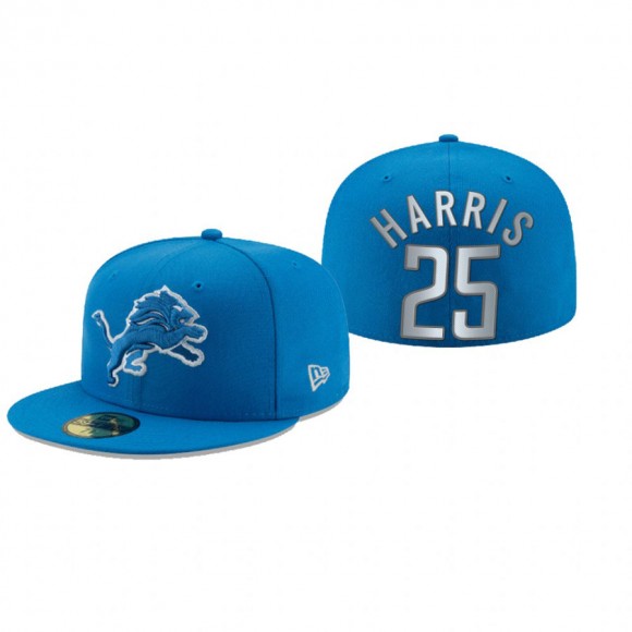 Detroit Lions Will Harris Blue Omaha 59FIFTY Fitted Hat
