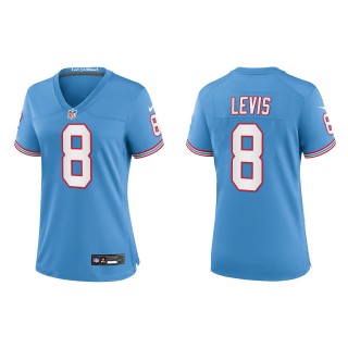 Will Levis Women Tennessee Titans Light Blue Oilers Throwback Alternate Game Jersey