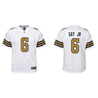 Youth Willie Gay Jr. Saints White Alternate Game Jersey