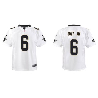 Youth Willie Gay Jr. Saints White Game Jersey