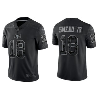 Willie Snead IV San Francisco 49ers Black Reflective Limited Jersey