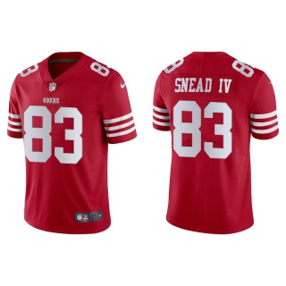 Men's San Francisco 49ers Willie Snead IV Scarlet Vapor Limited Jersey