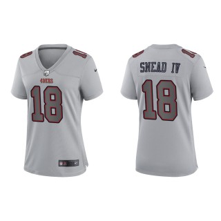 Willie Snead IV Women's San Francisco 49ers Gray Atmosphere Fashion Game Jersey