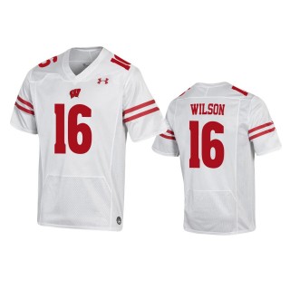 Wisconsin Badgers Russell Wilson White Replica Jersey