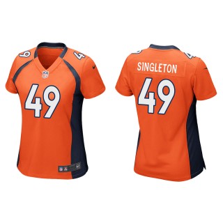 Women's Denver Broncos Alex Singleton Orange Game Jersey