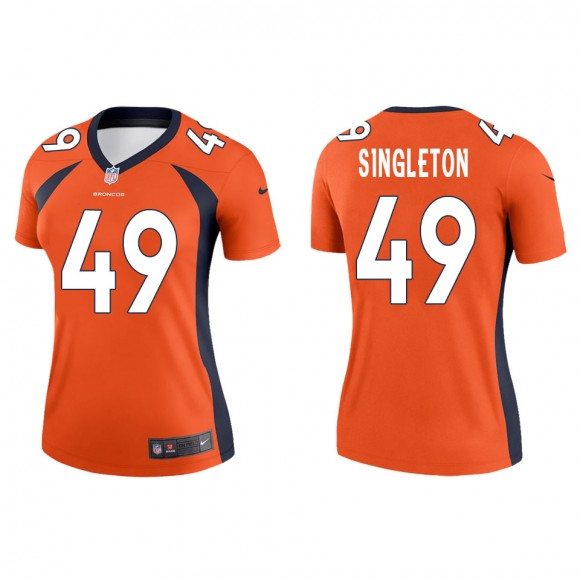 Women's Denver Broncos Alex Singleton Orange Legend Jersey