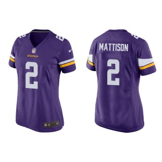 Women's Minnesota Vikings Alexander Mattison Purple Game Jersey