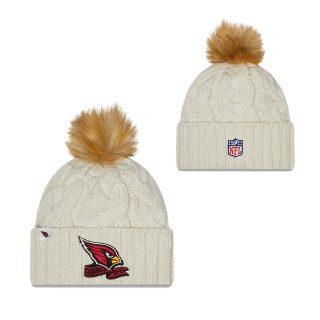 Women's Arizona Cardinals Cream 2022 Sideline Cuffed Knit Hat