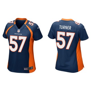 Women's Denver Broncos Billy Turner Navy Game Jersey
