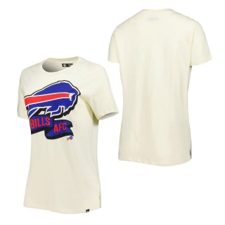 Women's Buffalo Bills Cream Chrome Sideline T-Shirt