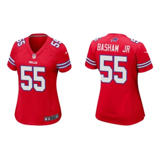 Women's Buffalo Bills Carlos Basham Jr. Red Game Jersey