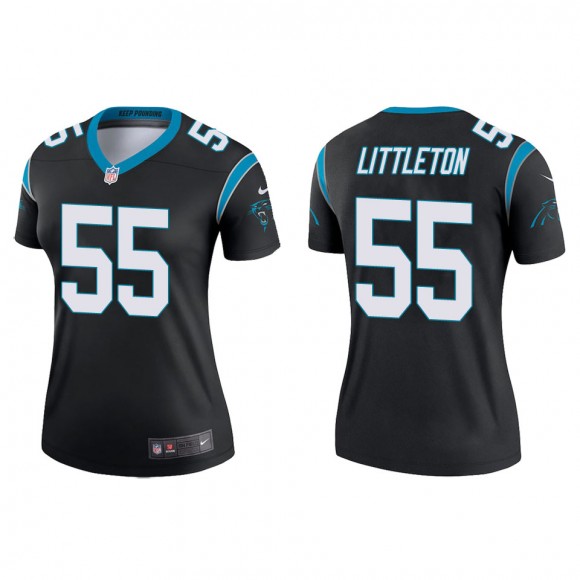 Women's Carolina Panthers Cory Littleton Black Legend Jersey