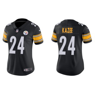 Women's Pittsburgh Steelers Damontae Kazee Black Vapor Limited Jersey