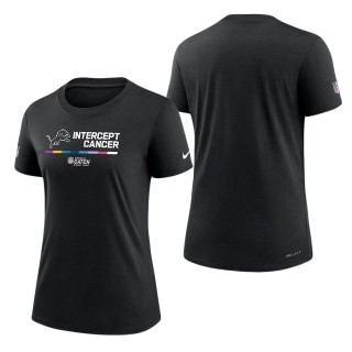 Women's Detroit Lions Black 2022 NFL Crucial Catch Performance T-Shirt