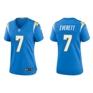 Women's Los Angeles Chargers Gerald Everett Powder Blue Game Jersey