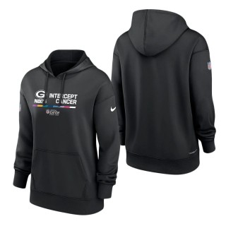 Women's Green Bay Packers Black 2022 NFL Crucial Catch Therma Performance Pullover Hoodie