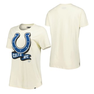 Women's Indianapolis Colts Cream Chrome Sideline T-Shirt