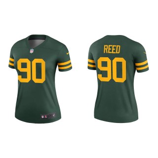 Women's Green Bay Packers Jarran Reed Green Alternate Legend Jersey