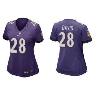 Women's Baltimore Ravens Mike Davis Purple Game Jersey
