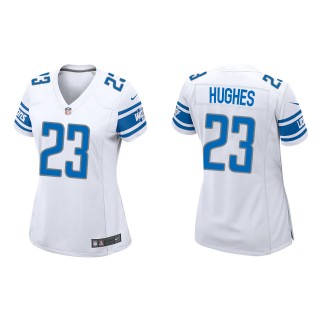 Women's Detroit Lions Mike Hughes White Game Jersey
