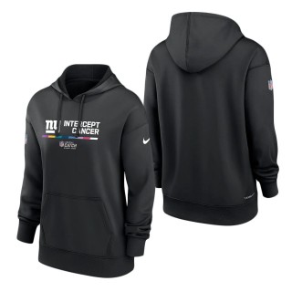 Women's New York Giants Black 2022 NFL Crucial Catch Therma Performance Pullover Hoodie