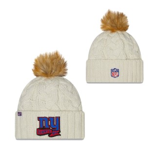 Women's New York Giants Cream 2022 Sideline Cuffed Knit Hat