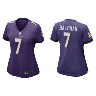 Women's Baltimore Ravens Rashod Bateman Purple Game Jersey