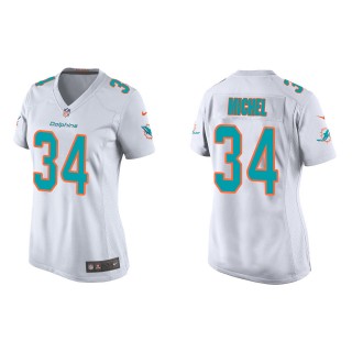 Women's Miami Dolphins Sony Michel White Game Jersey