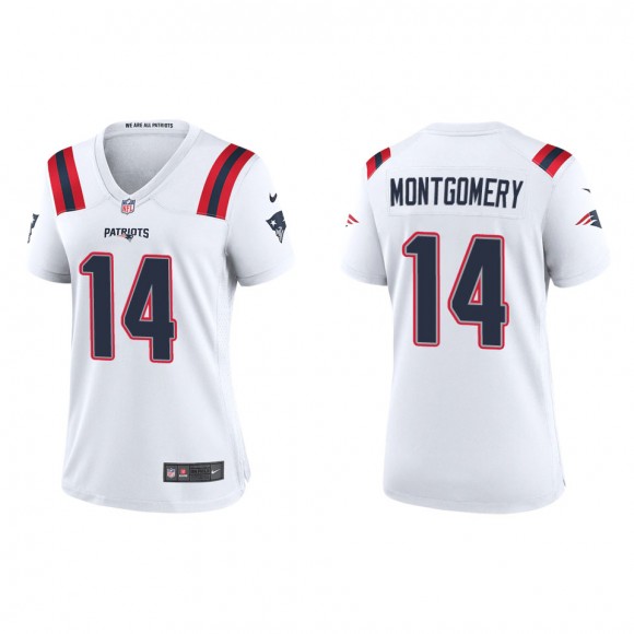 Women's New England Patriots Ty Montgomery White Game Jersey